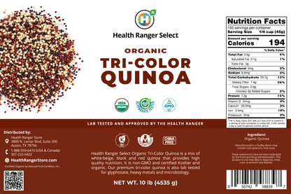 Mega Bucket Organic Tri-color Quinoa (10LB, 4535g)