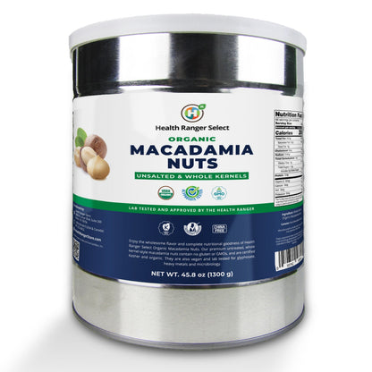 Organic Macadamia Nuts (Unsalted &amp; Whole Kernels) 45.8oz (1300g, 
