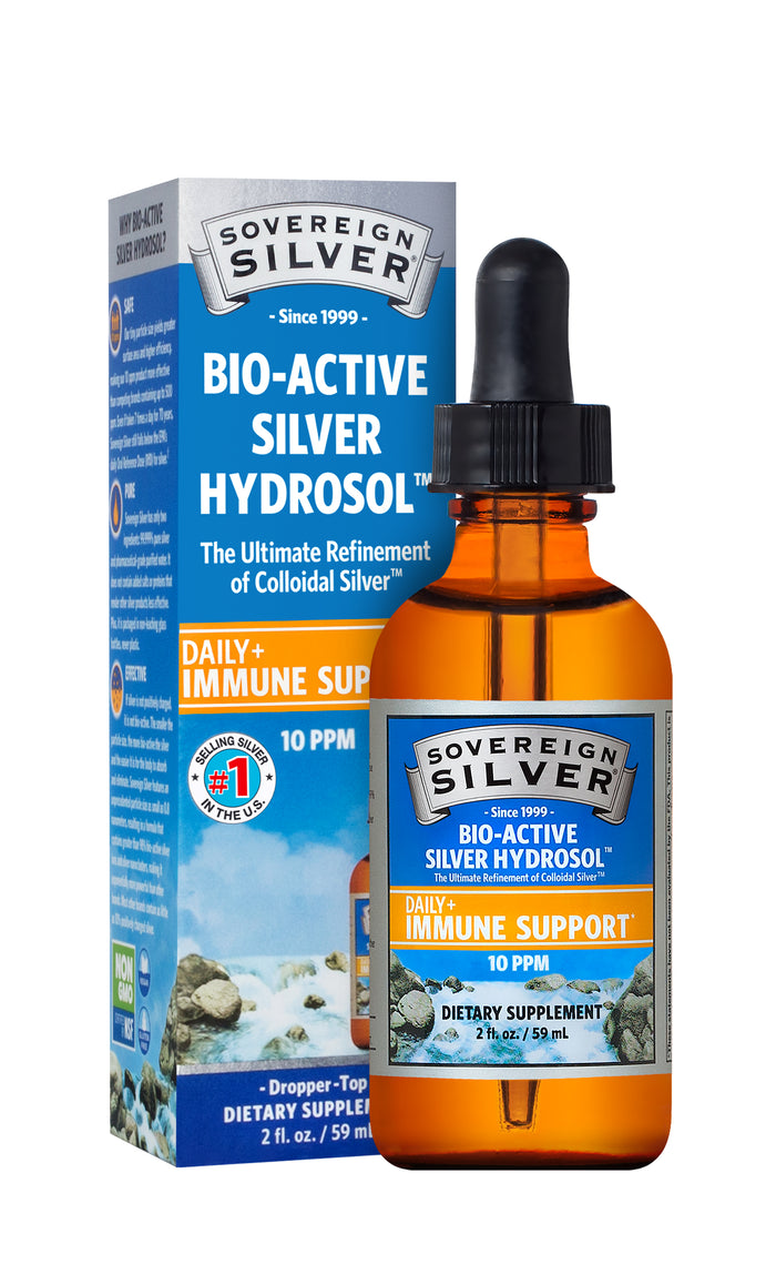 Sovereign Silver, Bio-Active Silver Hydrosol, 10 ppm, 2oz dropper
