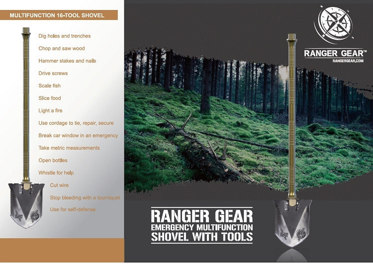 Ranger Gear Emergency Multifunctional Shovel with Tools