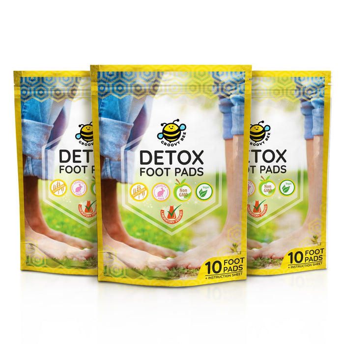 Groovy Bee® Detox Foot Pads (10 Pads/Box) (3-Pack)