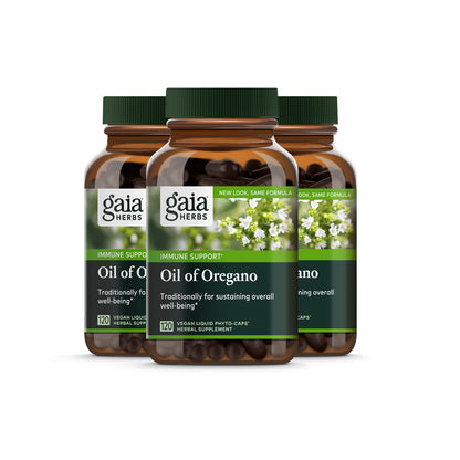 Gaia Herbs Oil Of Oregano 120 caps count (3-Pack)