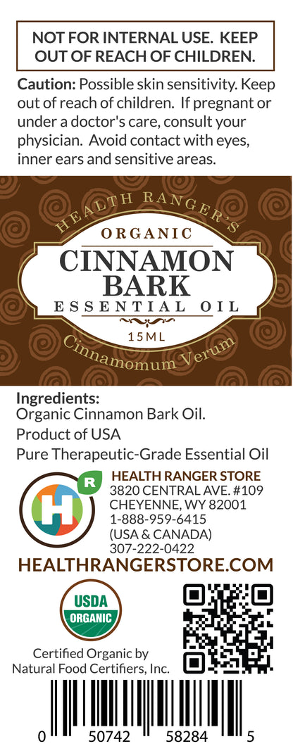 Organic Cinnamon Bark Essential Oil 15ml