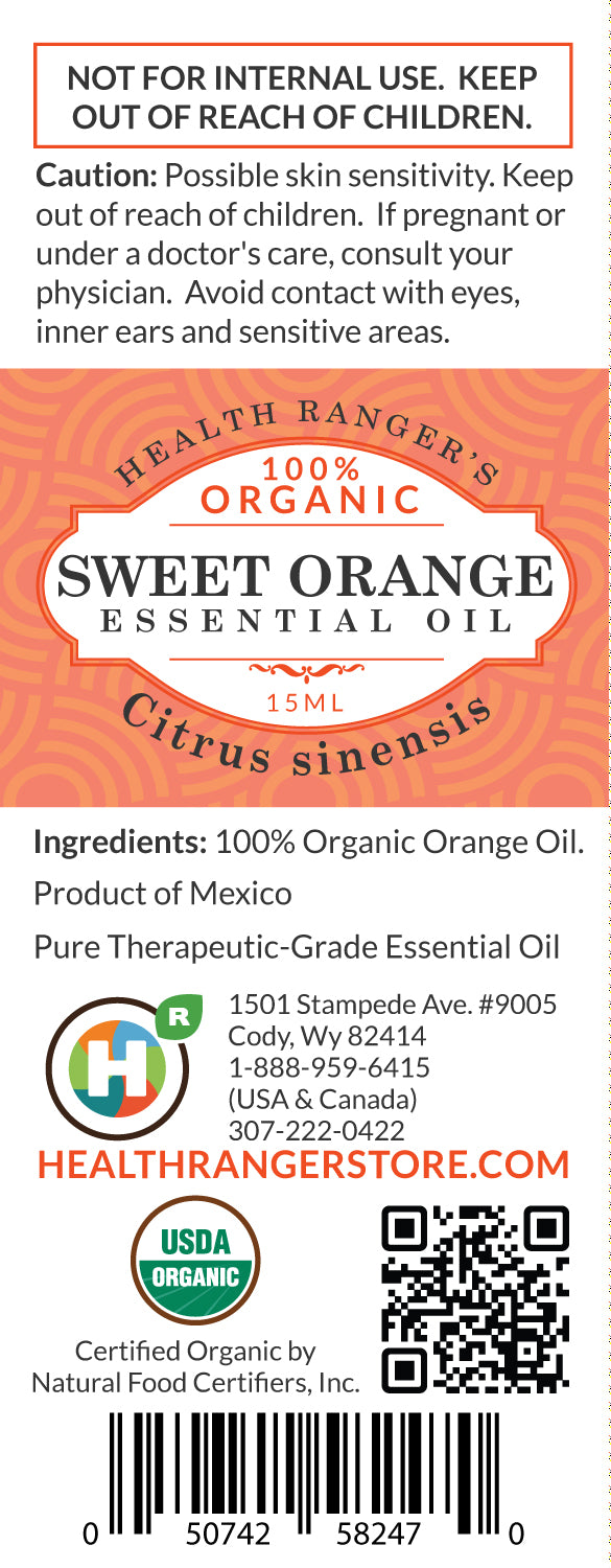 GIFT -  Organic Sweet Orange Essential Oil 0.5oz (15ml)