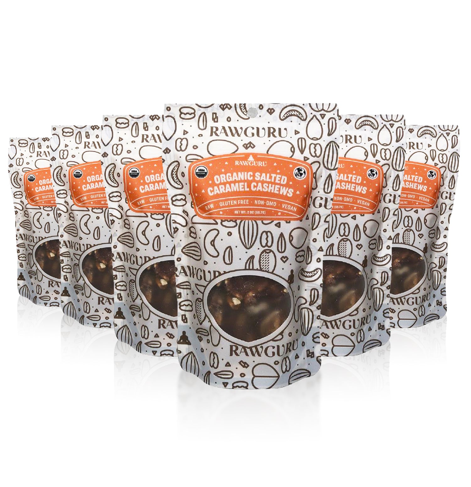 Organic Salted Caramel Cashews 2 oz (6-Pack)