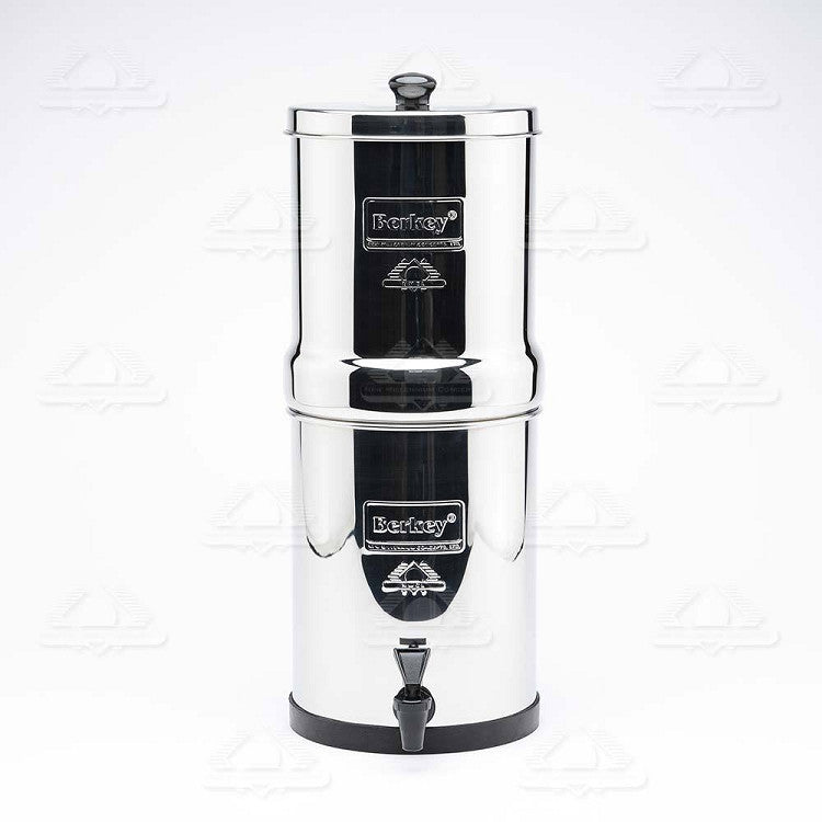 Travel Berkey Water Filtration System with 2 Black Berkey Filters (Great For 1-3 People: 1.5 Gallons capacity)